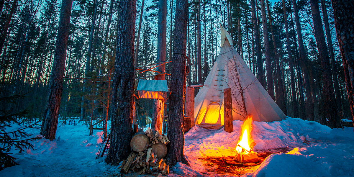 “What Am I Doing Out Here?” One Man’s Winter in a Tipi