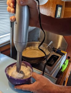 Believe it or not, this immersion blender is our only electrical appliance in the kitchen.